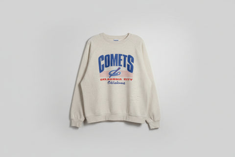 OKC Comets Men's Cream Road Crewneck