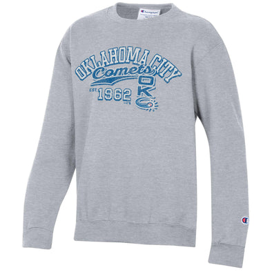 OKC Comets Girl's Comets Grey Crewneck