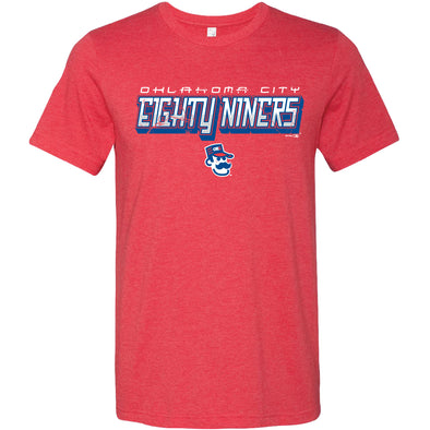 OKC 89ers Abner Logo Tee- Red