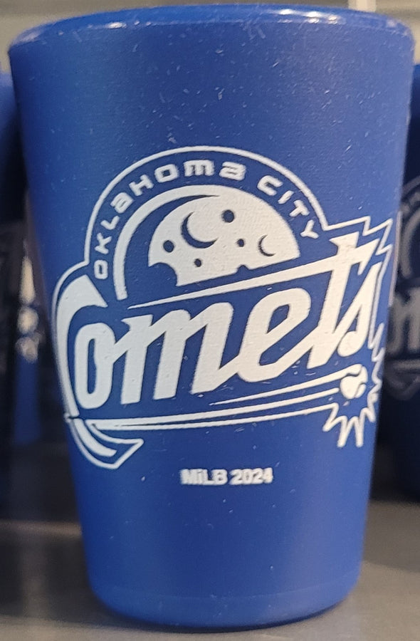 OKC Comets Silicone Shot Glass Blue