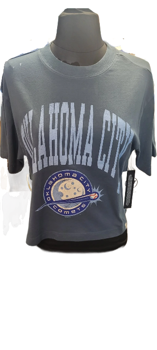 OKC Comets Women's Moon Grey Crop Top
