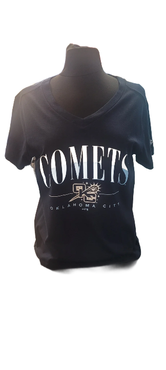 OKC Comets Women's Home V-Neck Navy Tee