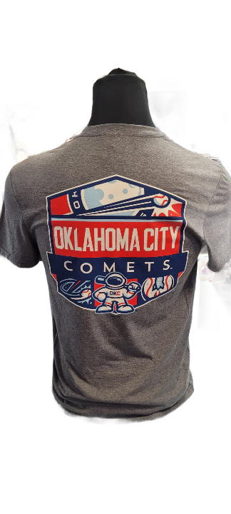 OKC Comets Tri-Logo Grey Tee